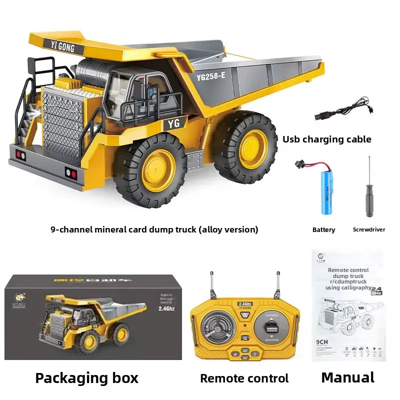 RC Dump Truck 1/20 Scale - 9Ch Radio Controlled Heavy Hauler