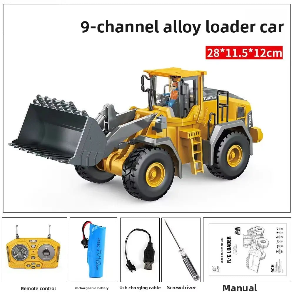 RC Loader 1/20 Scale - 9Ch Radio Controlled Skid Steer Loader