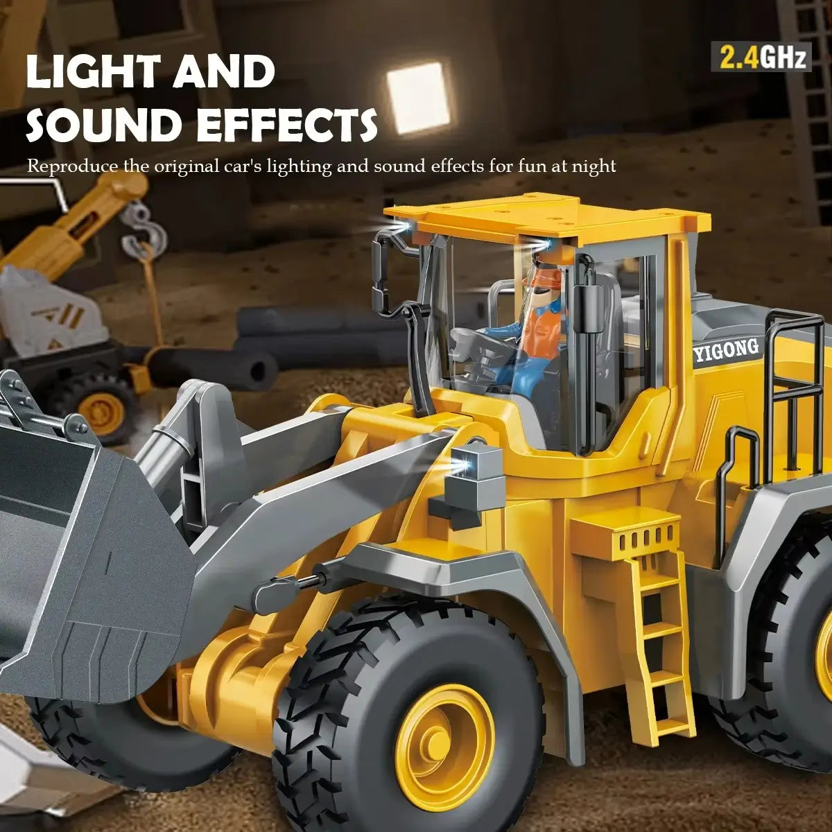 RC Loader 1/20 Scale - 9Ch Radio Controlled Skid Steer Loader