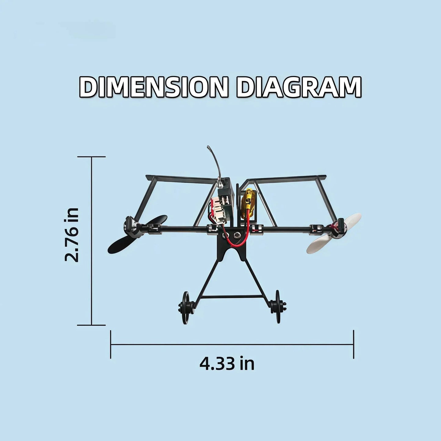 Paper Airplane Kit with Gyro Stabilizer – DIY Electric Remote Control Plane with Dual Propellers, Lightweight Foldable Flying STEM Toy