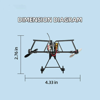 Paper Airplane Kit with Gyro Stabilizer – DIY Electric Remote Control Plane with Dual Propellers, Lightweight Foldable Flying STEM Toy