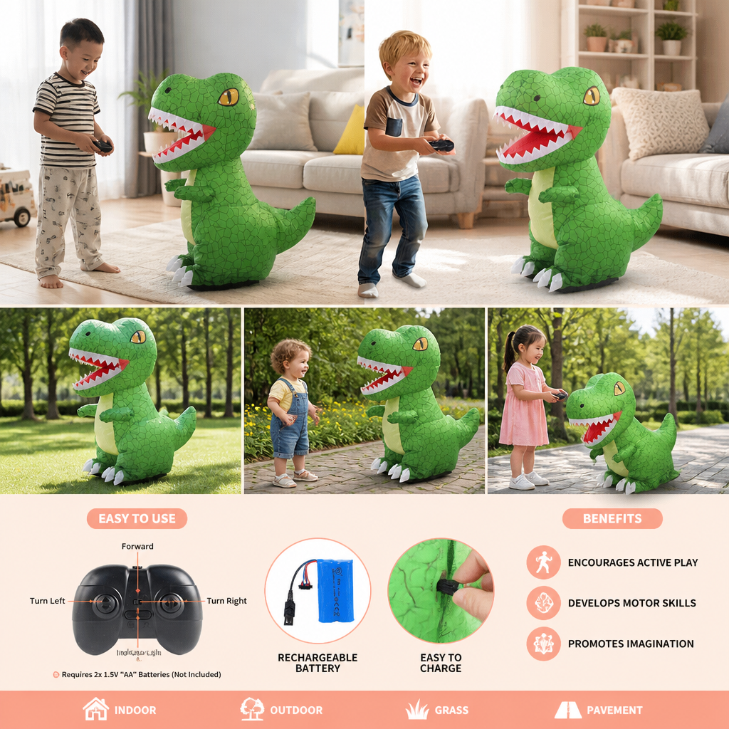 Remote Control Inflatable T-Rex Dinosaur Toy
