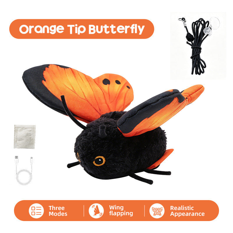 🎁2026 New Arrivals 49% OFF💥Smart Sensing Flapping Butterfly Toy for Cats – Auto-Motion Activation, Realistic Flutter & Endless Play 🦋✨